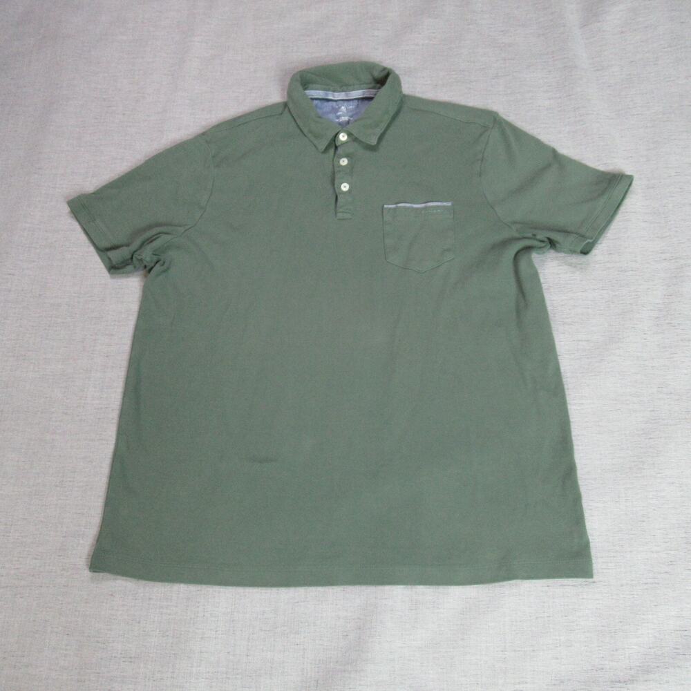TAHARI Shirt Mens XL Green Polo Golf Short Sleeve Classic Sport Outdoor Preppy